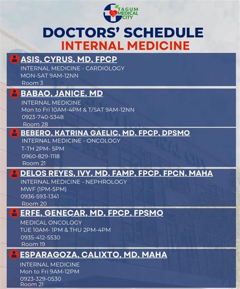 medical city sm north doctors schedule|Here is our updated schedule for .